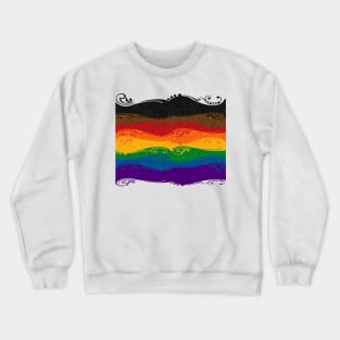 Ornamental Inclusive Rainbow Flag Crewneck Sweatshirt